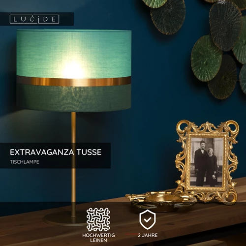 Lucide EXTRAVAGANZA TUSSE - Tischlampe - Ø 30 cm - 1xE14 - Grün - USP